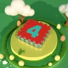 The red number 4 puzzle mat is a children's educational and intellectual floor mat made of safe and environmentally friendly EVA material details Picture